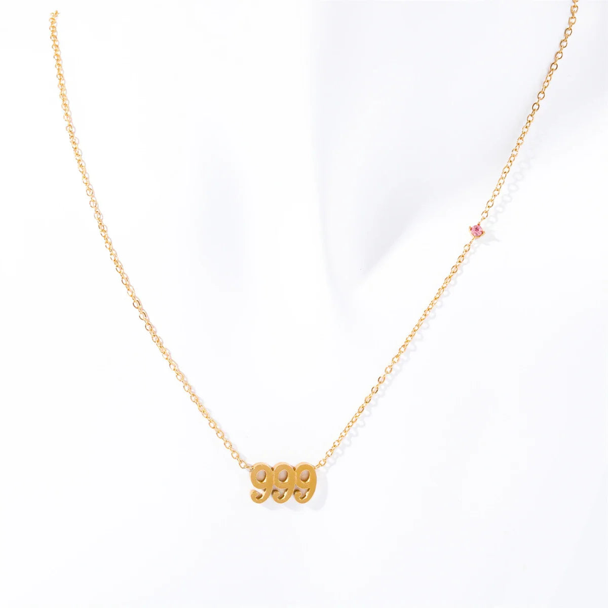 18K GOLD ANGEL NUMBER NECKLACE 111-999