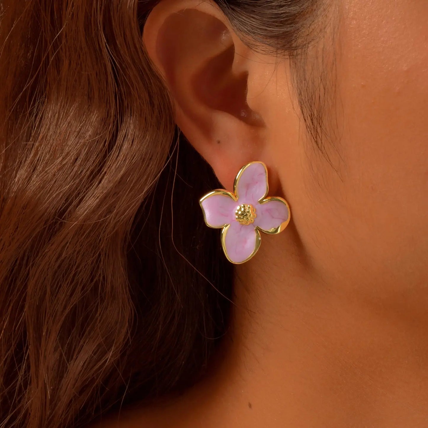 BLOSSOM PINK STUD EARRINGS