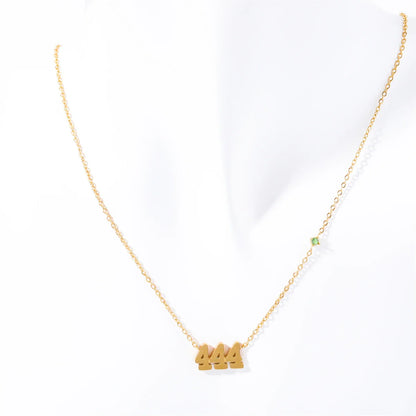 18K GOLD ANGEL NUMBER NECKLACE 111-999
