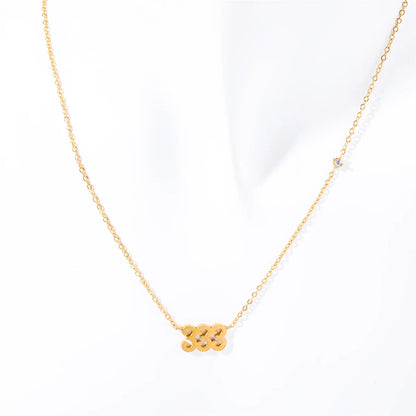 18K GOLD ANGEL NUMBER NECKLACE 111-999