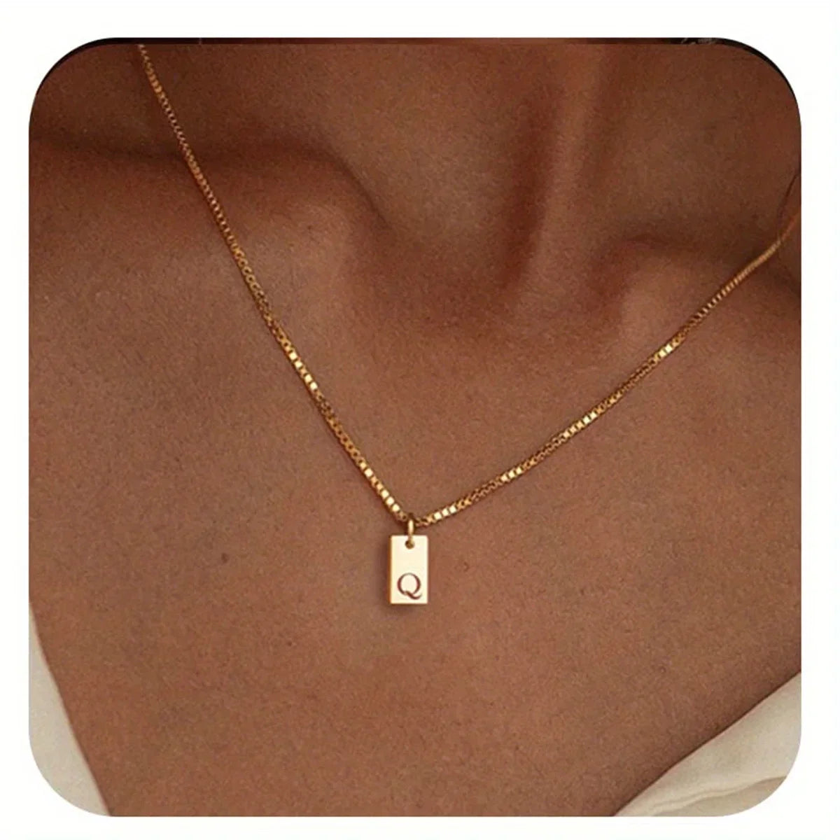 GOLD LETTER ENVELOPE A-Z NECKLACE