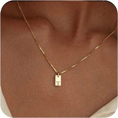 GOLD LETTER ENVELOPE A-Z NECKLACE