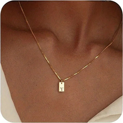 GOLD LETTER ENVELOPE A-Z NECKLACE