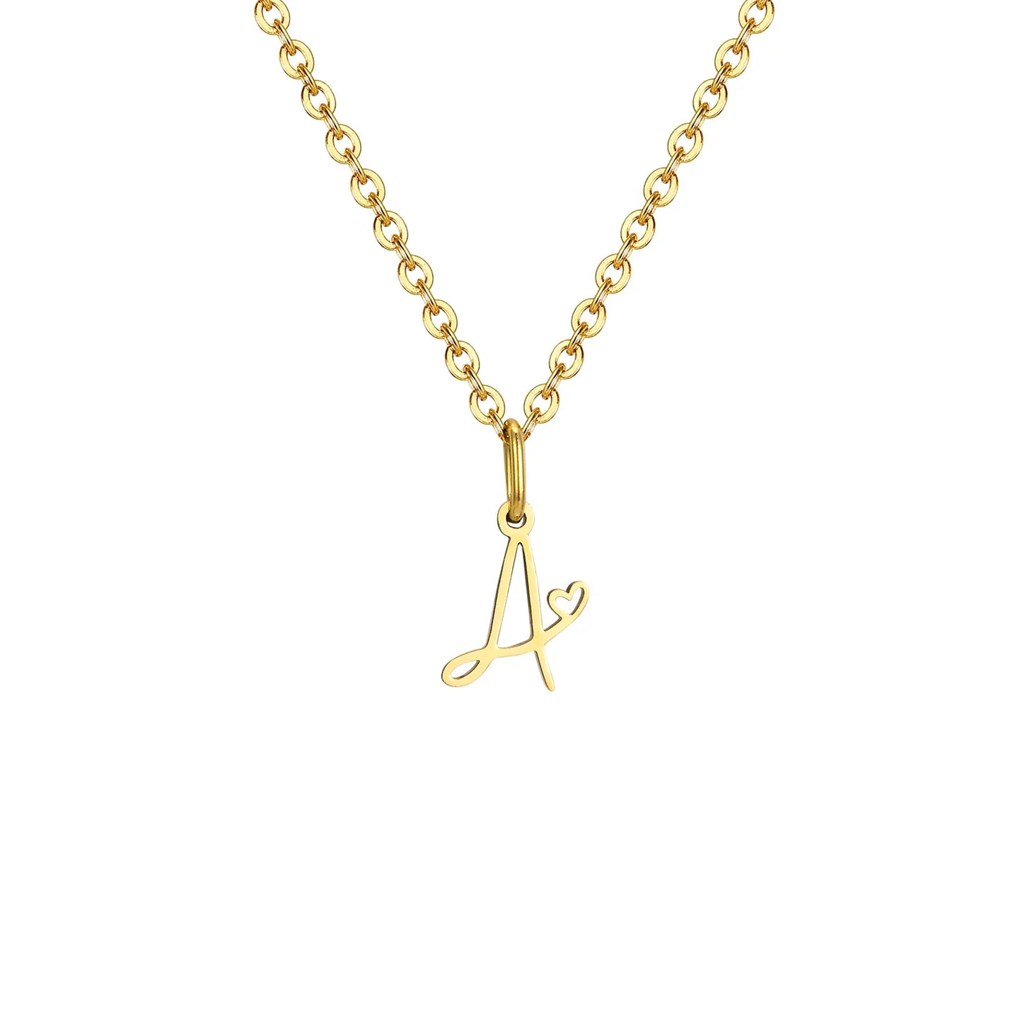 HEART INITIAL A-Z NECKLACE
