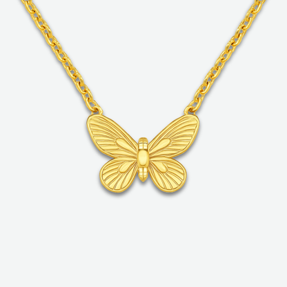 GENEVA - BUTTERFLY NECKLACE / 18K GOLD