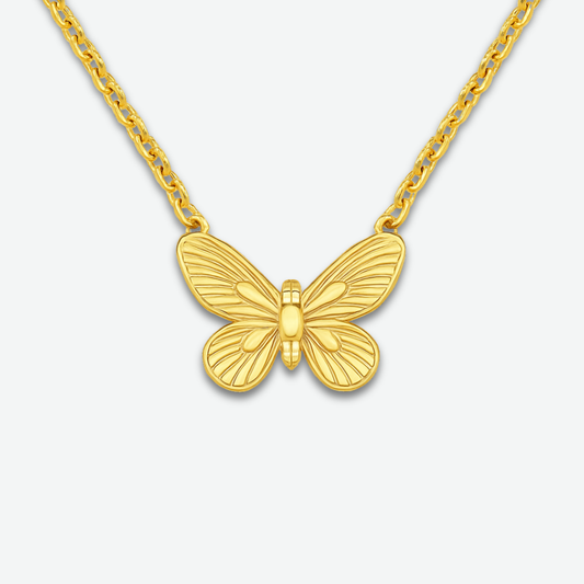 GENEVA - BUTTERFLY NECKLACE / 18K GOLD