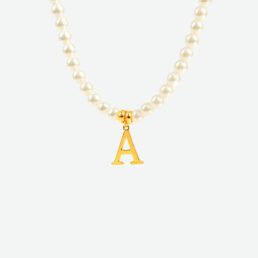 PEARL LETTER NECKLACE