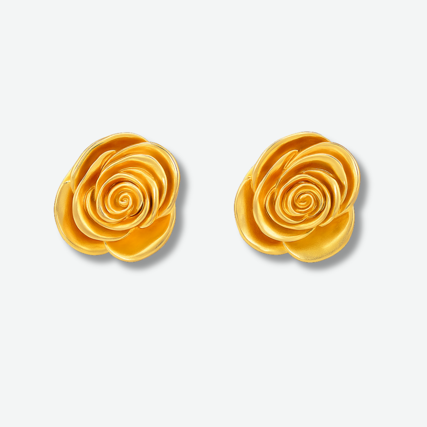 LARGE OPEN FLOWER STUD EARRINGS