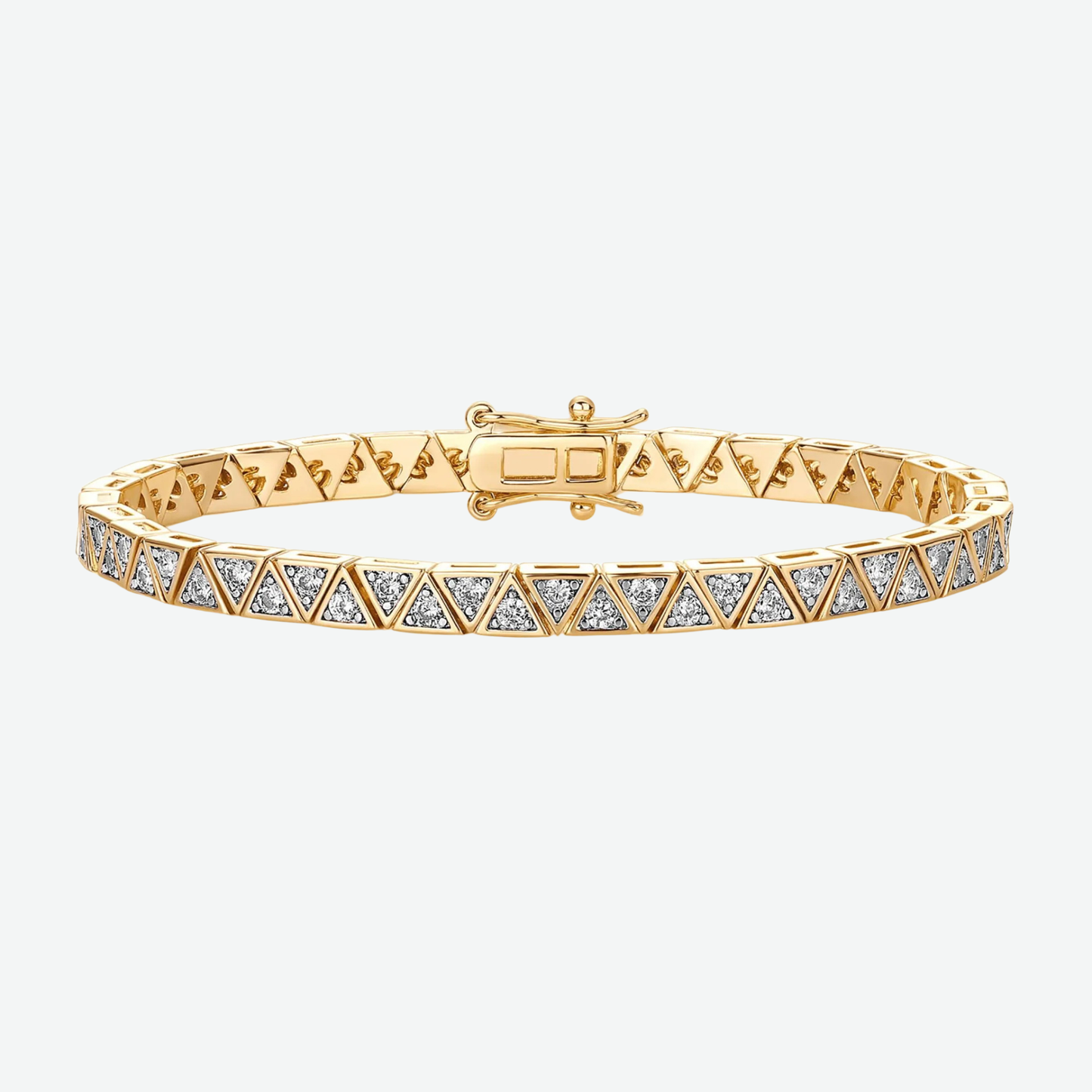 Elegant Gold Plated Criss Cross Tennis Bracelet with Sparkly Zircon Stones