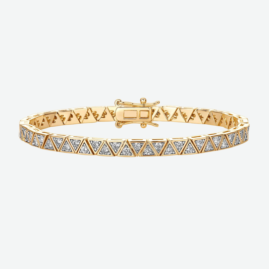 Elegant Gold Plated Criss Cross Tennis Bracelet with Sparkly Zircon Stones