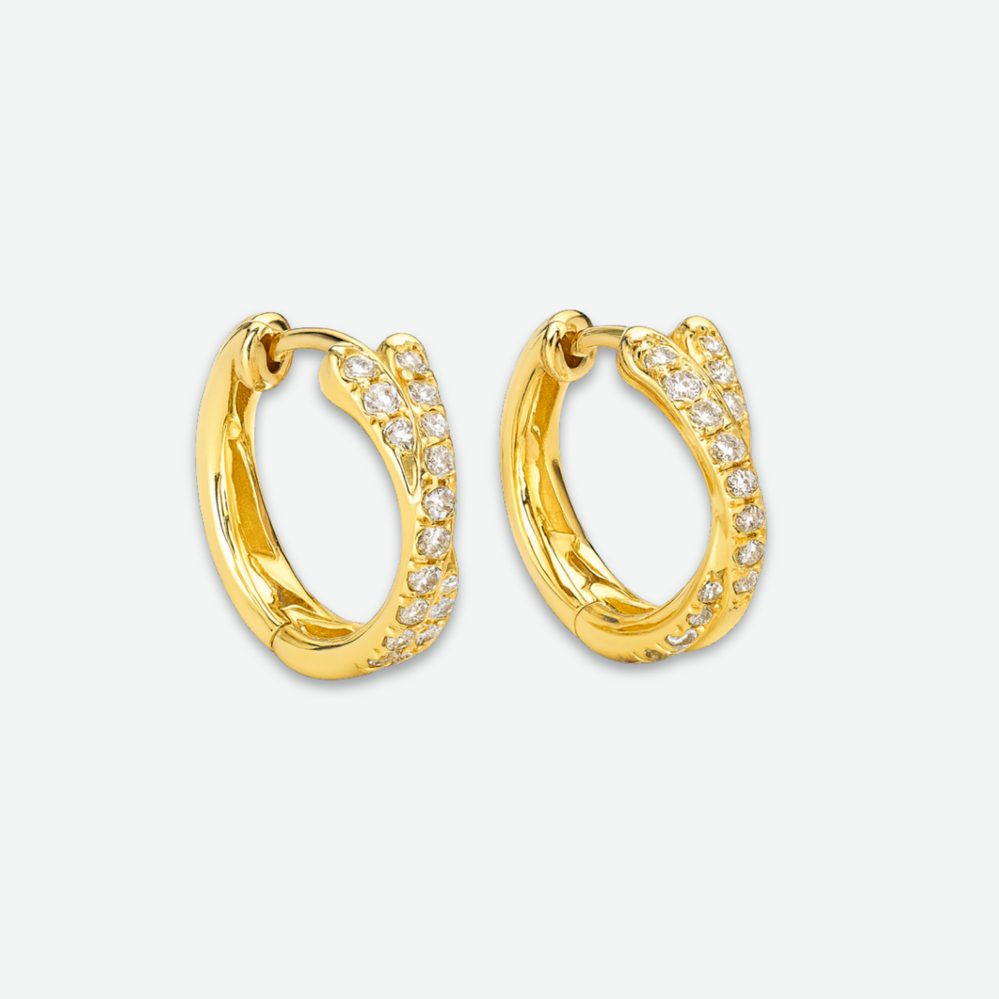 DIAMOND CRISS CROSS EARRINGS