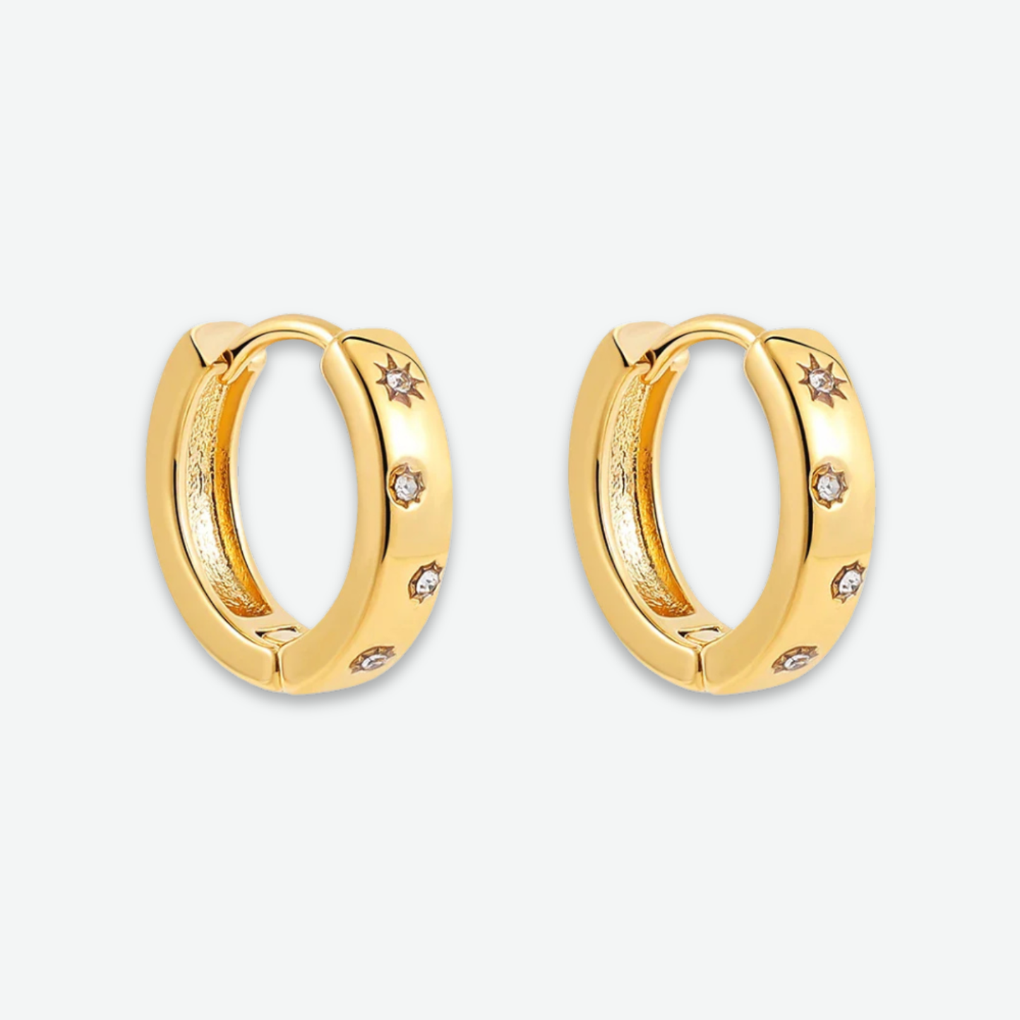 CELESTE STAR HOOP EARRINGS