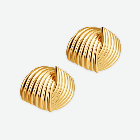 TWIST SHELL STUD EARRINGS