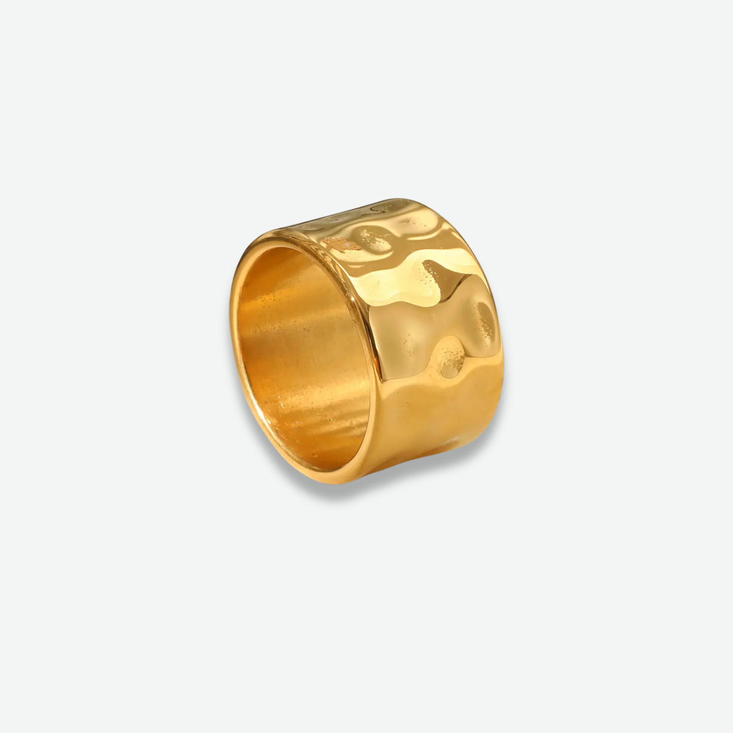 HAMMERED BOLD BAND RING