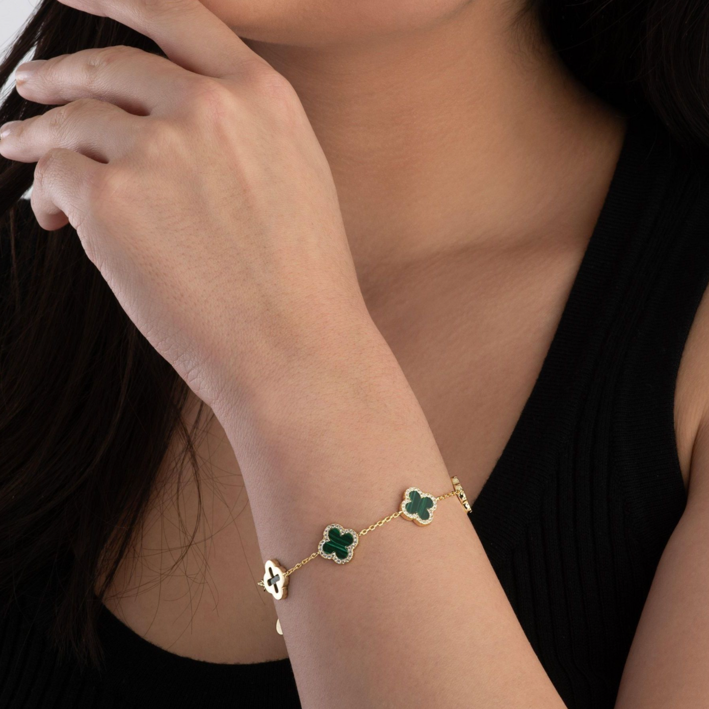 TRINITY - DIAMOND GREEN BRACELET