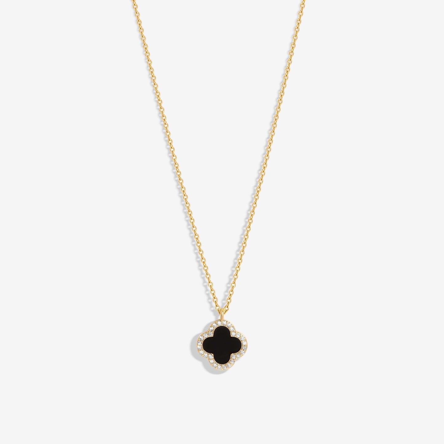 TRINITY - GOLD / DIAMOND BLACK NECKLACE