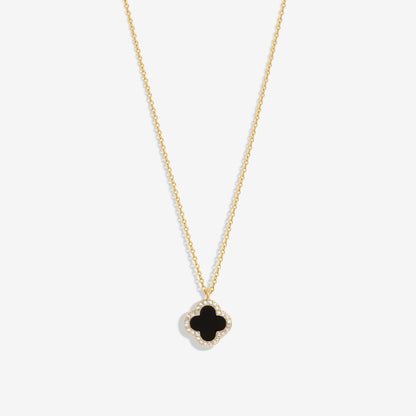 TRINITY - GOLD / DIAMOND BLACK NECKLACE