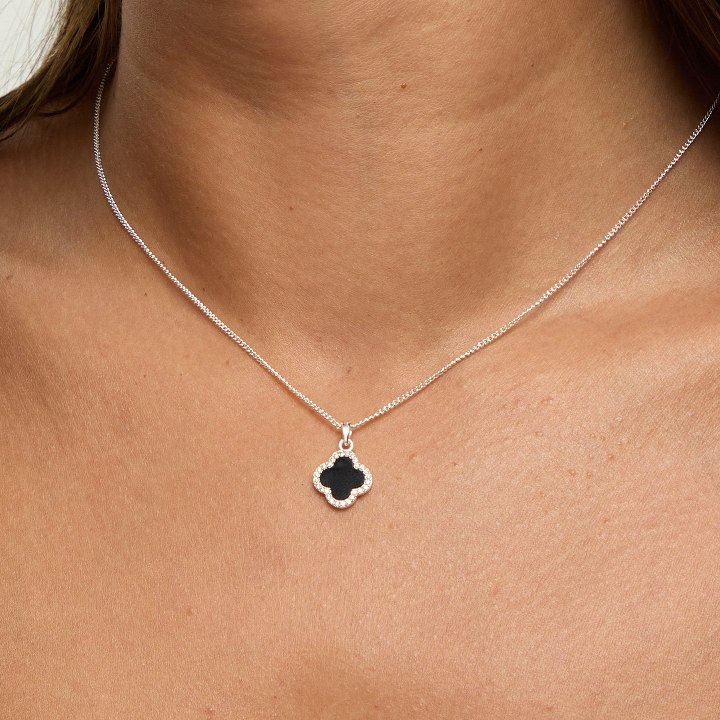 TRINITY - WHITE GOLD / DIAMOND BLACK NECKLACE