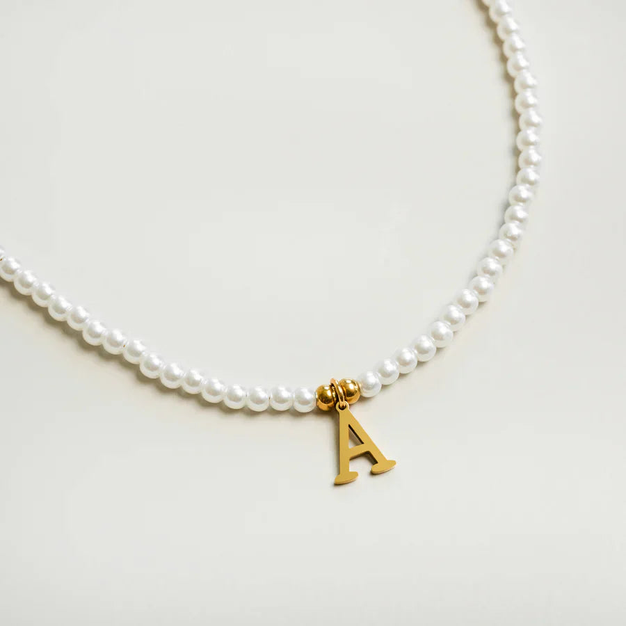 PEARL LETTER NECKLACE