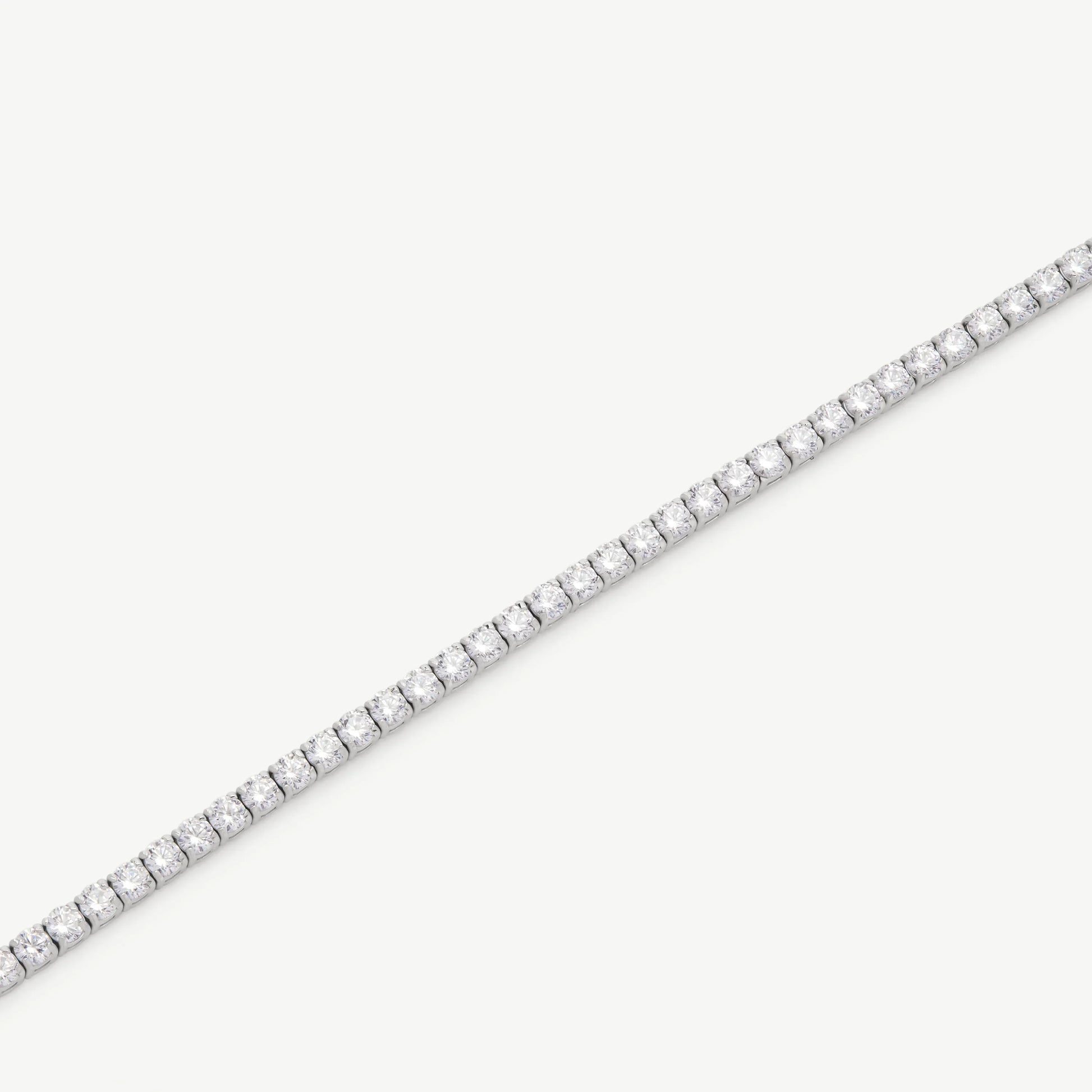 Dazzling Halo Silver Tennis Necklace, 18K Gold Plated Cubic Zirconia Choker