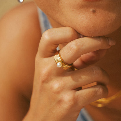 Lava de Oro Pearl Ring (Bundle)